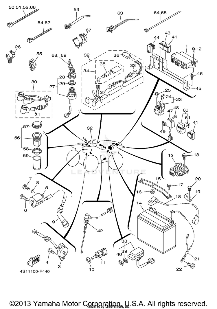 Electrical 1 BIG BEAR 400 4WD - YFM40FBX - 2008 Schematic