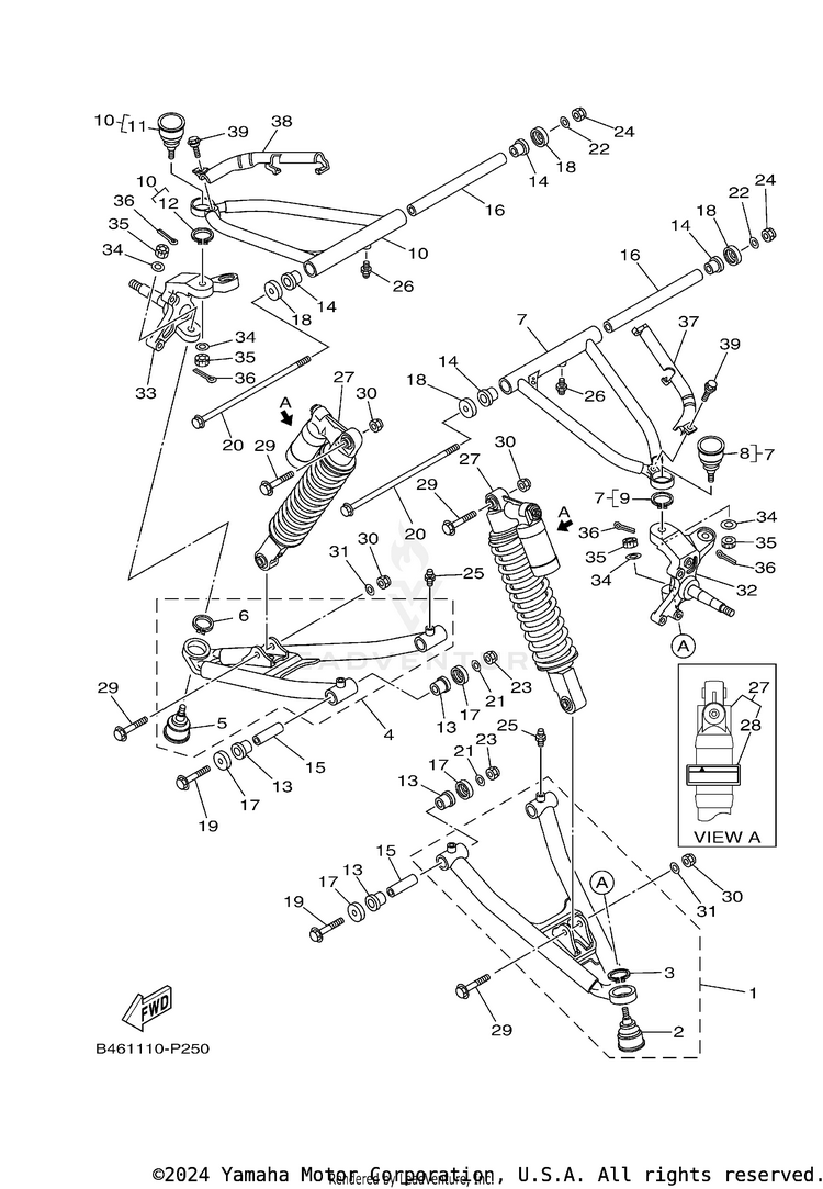 Front Suspension & Wheel Schematic