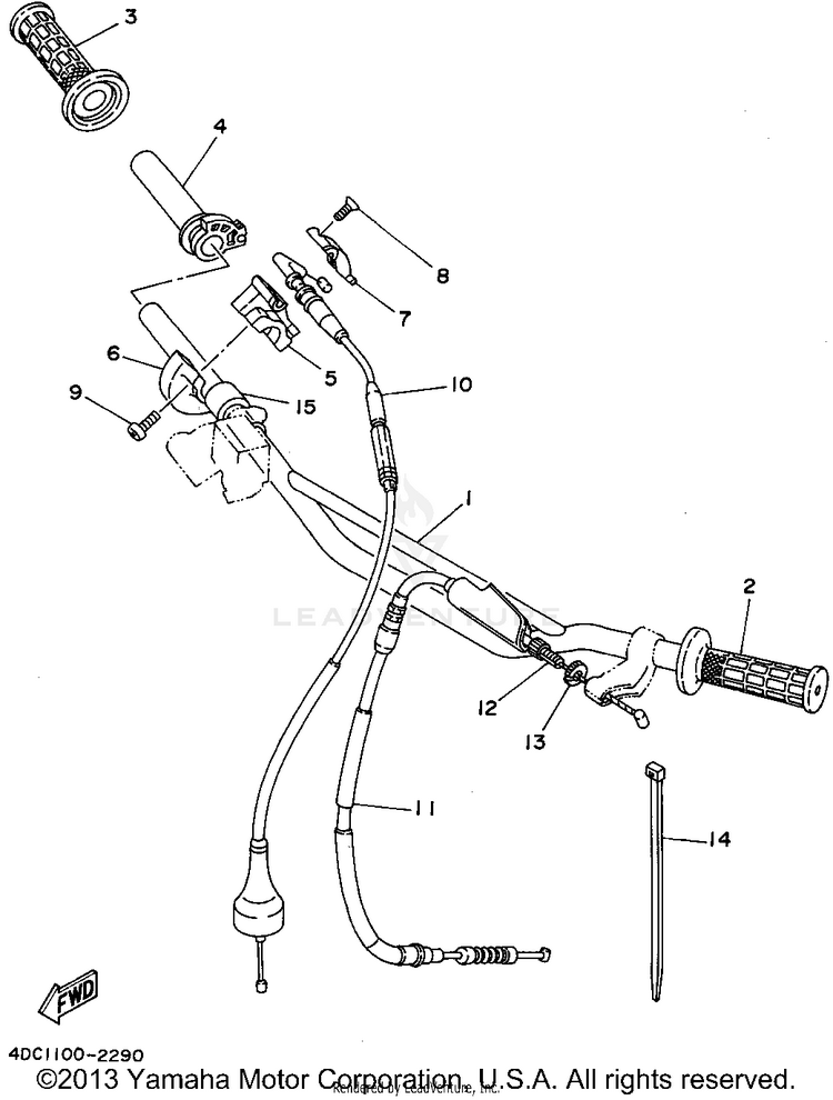 Steering Handle - Cable Schematic