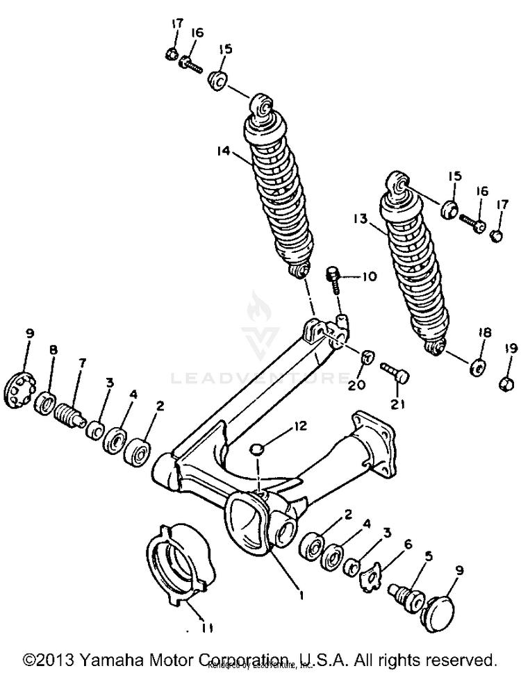 Swing Arm Rear Shocks Schematic