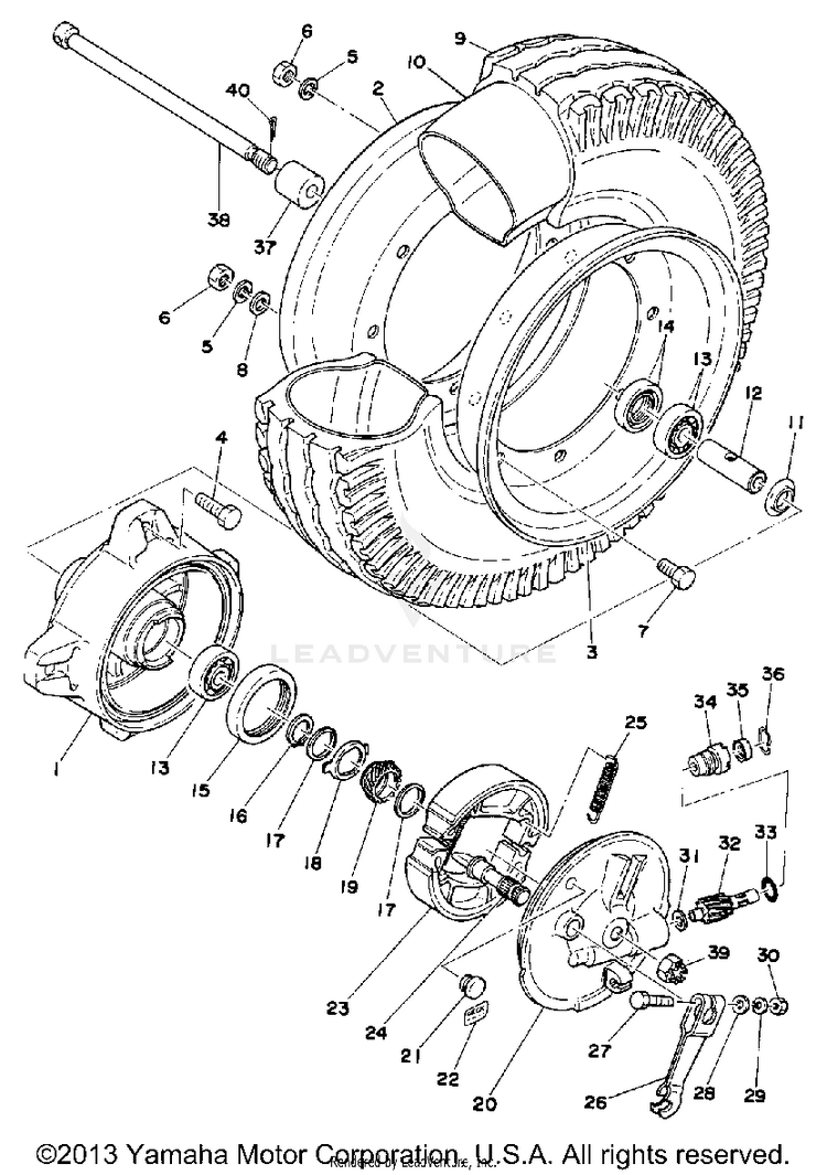 Front Wheel LB80IIHC - 1976 Schematic