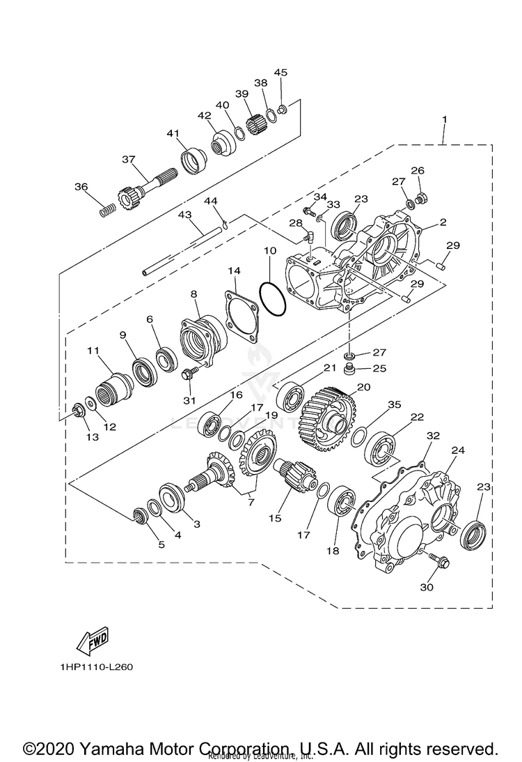 Drive Shaft GRIZZLY EPS 4WD SE - YFM70GPSKB - 2019 Schematic