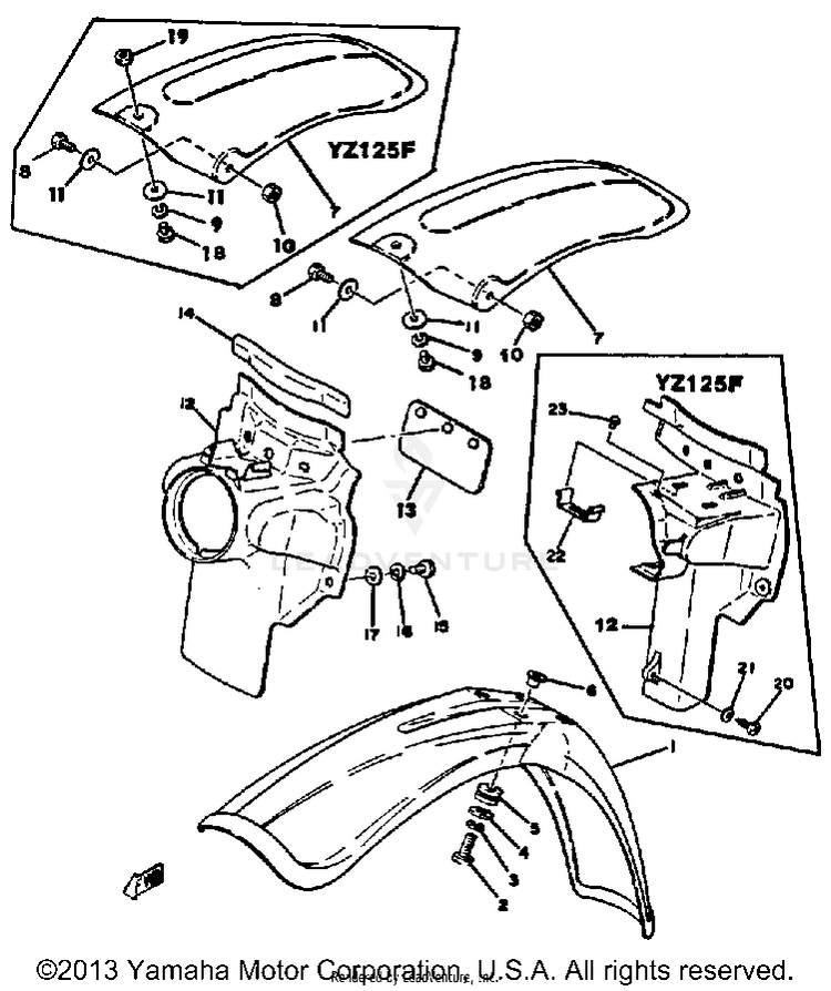 Fender Yz125e - F Schematic