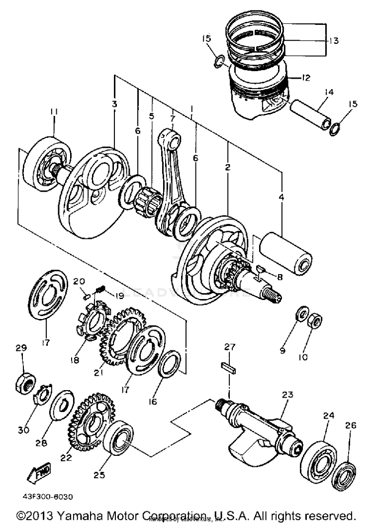 Crankshaft - Piston Schematic