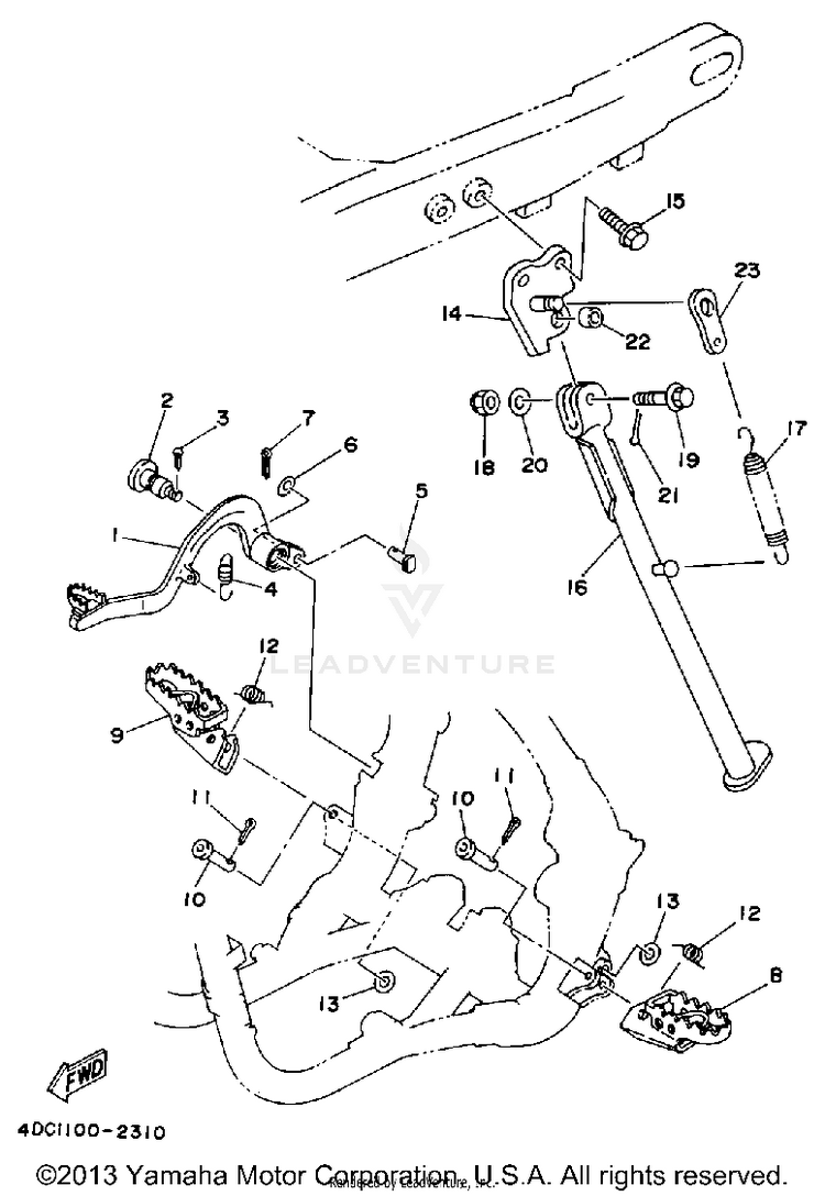 Stand - Footrest Schematic