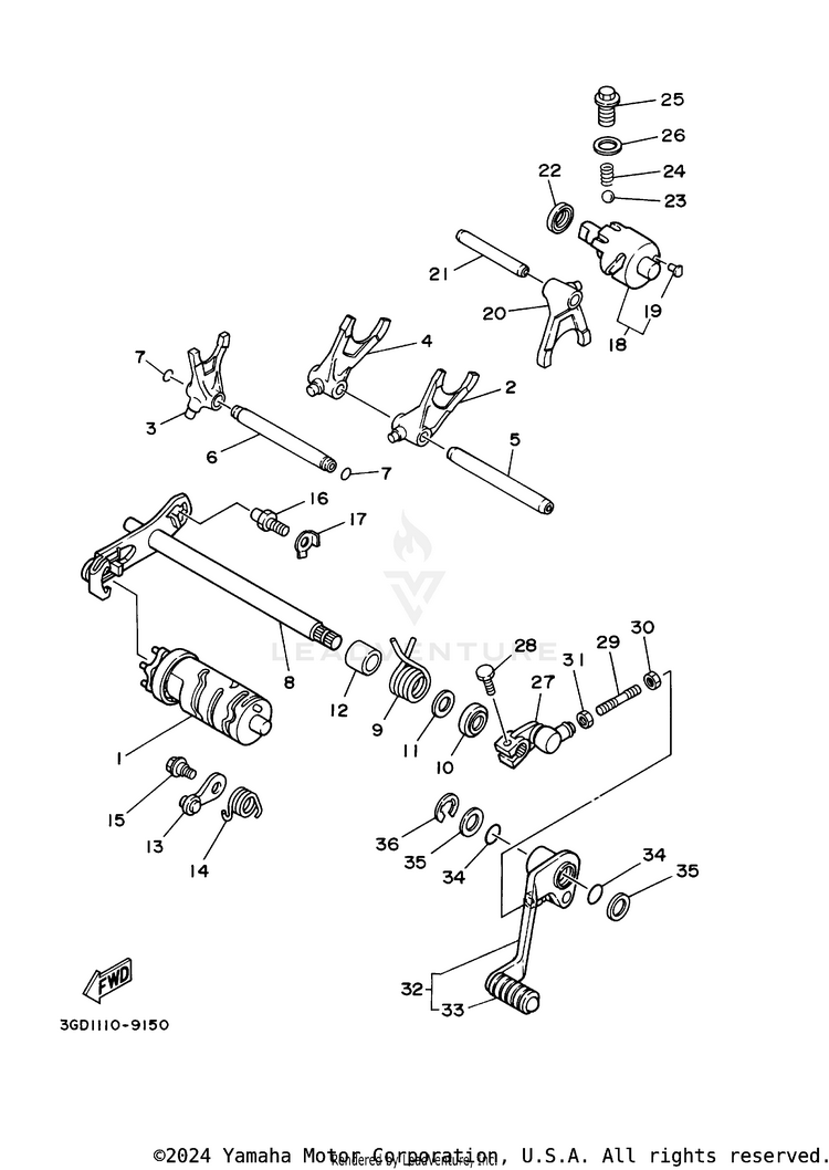 Shift Cam. Fork Schematic