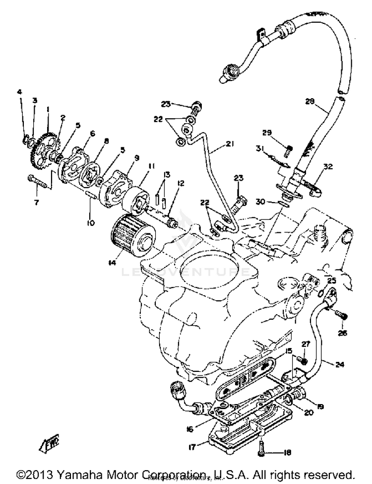 Oil Pump - Oil Cleaner Schematic