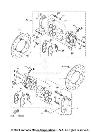 Front Brake Caliper Schematic