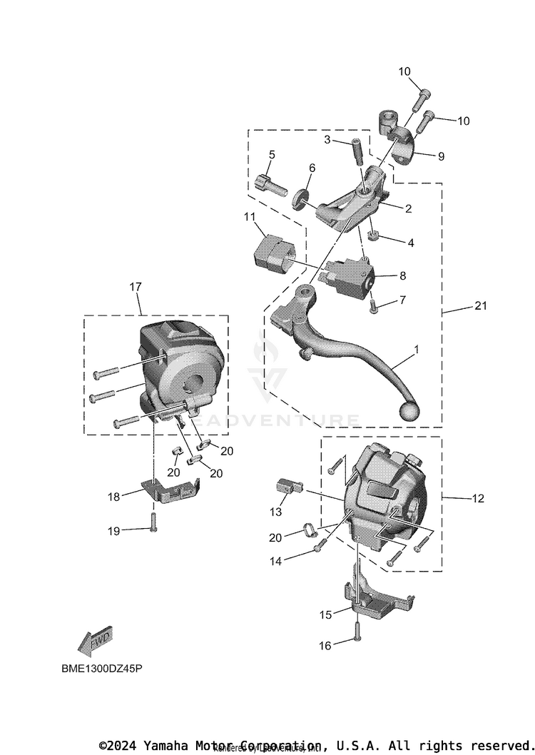 Handle Switch & Lever MT09 - MT09RCB - 2024 Schematic