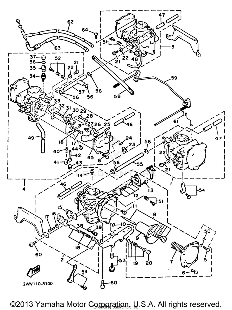 Carburetor Non California Model Schematic