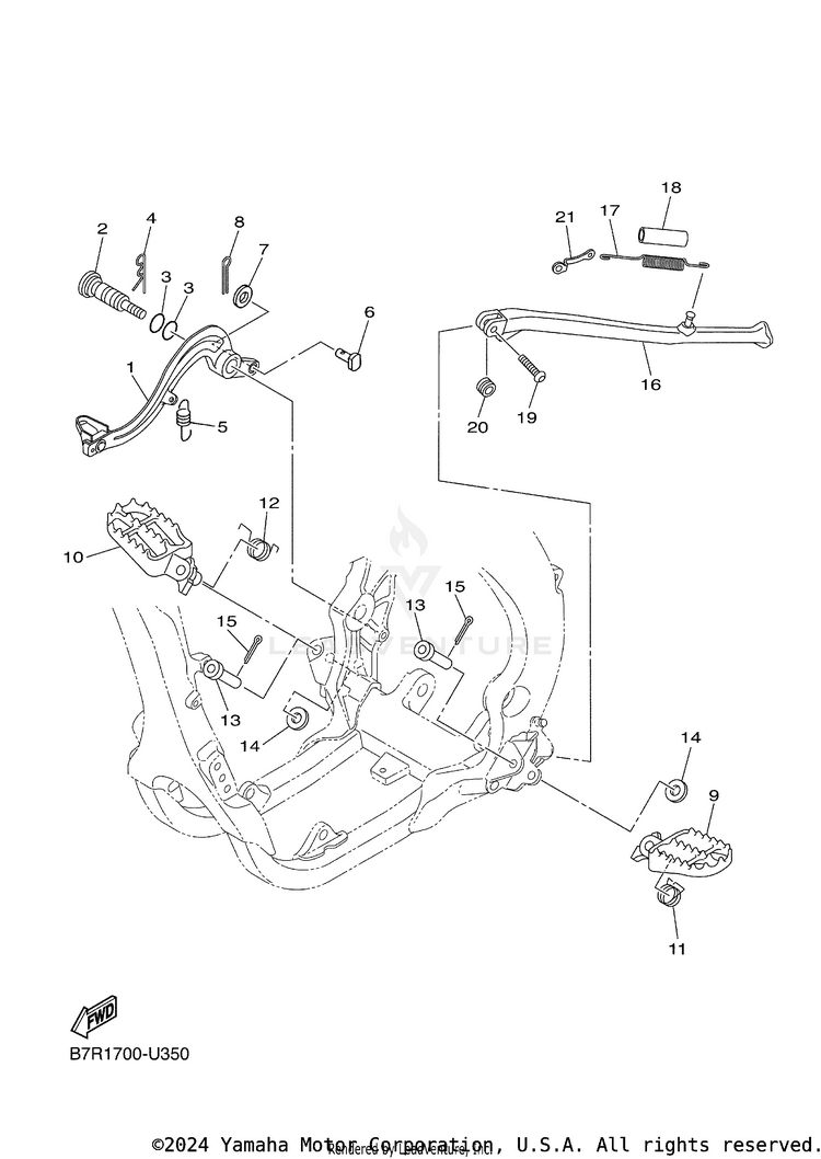 Stand Footrest Schematic