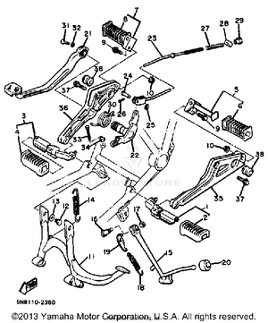 Stand Footrest Schematic