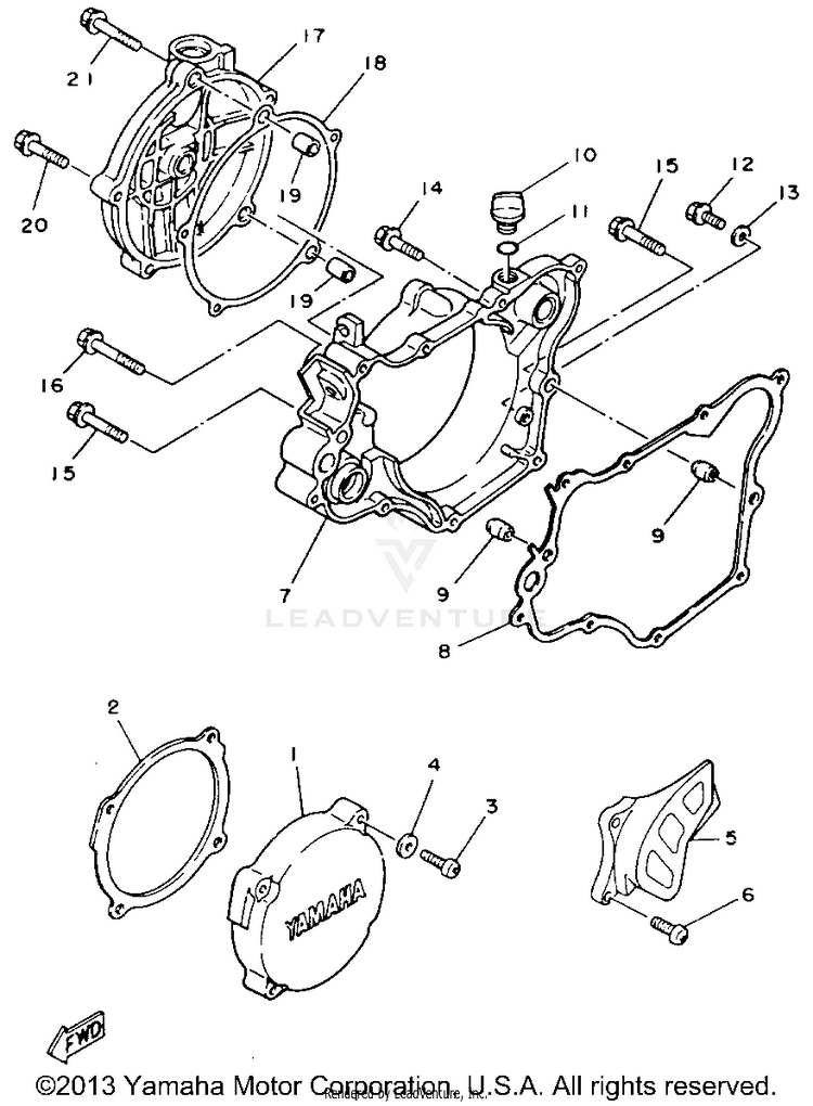 Crankcase Cover 1 Schematic