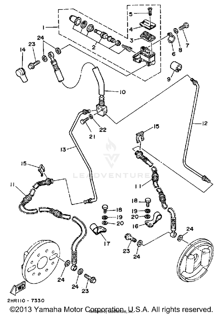 Front Master Cylinder Schematic