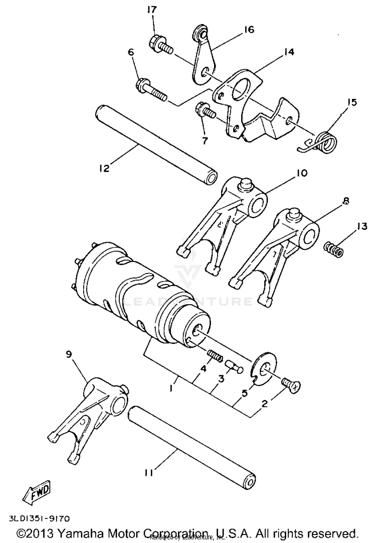 Shift Cam Fork Schematic
