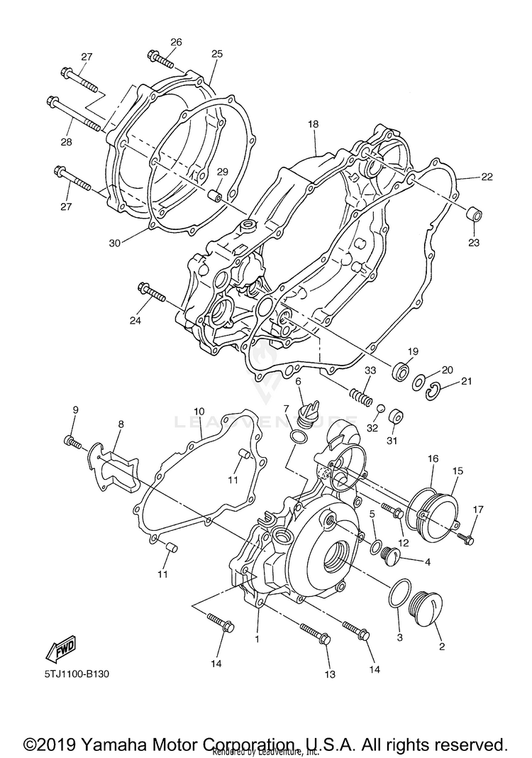 Crankcase Cover 1 Schematic