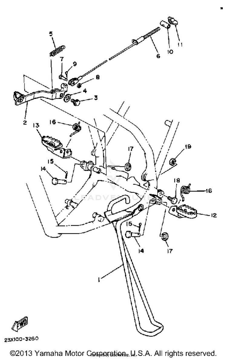 Stand Footrest Schematic