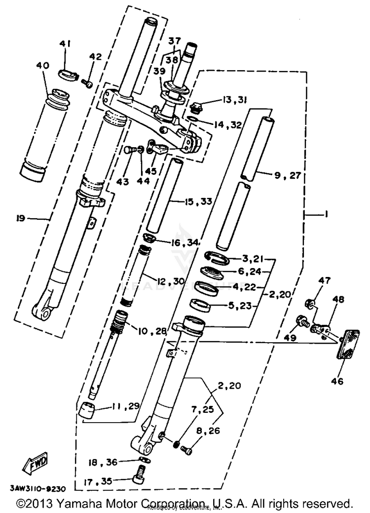 Front Fork Schematic