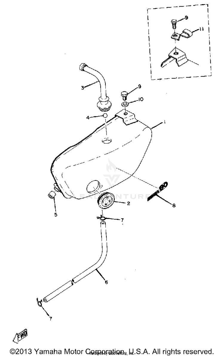 Oil Tank GT80B - 1975 Schematic