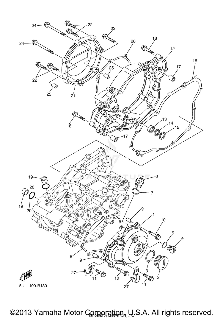Crankcase Cover 1 Schematic
