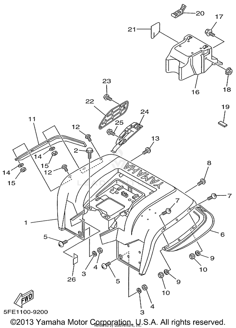 Rear Fender Schematic