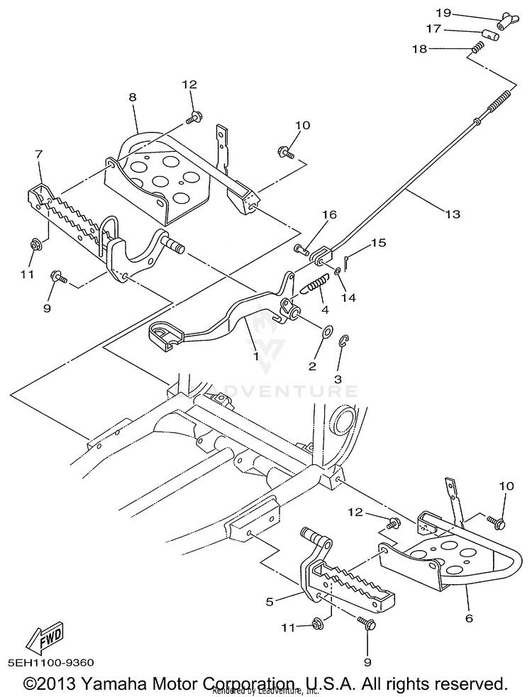 Stand Footrest Schematic