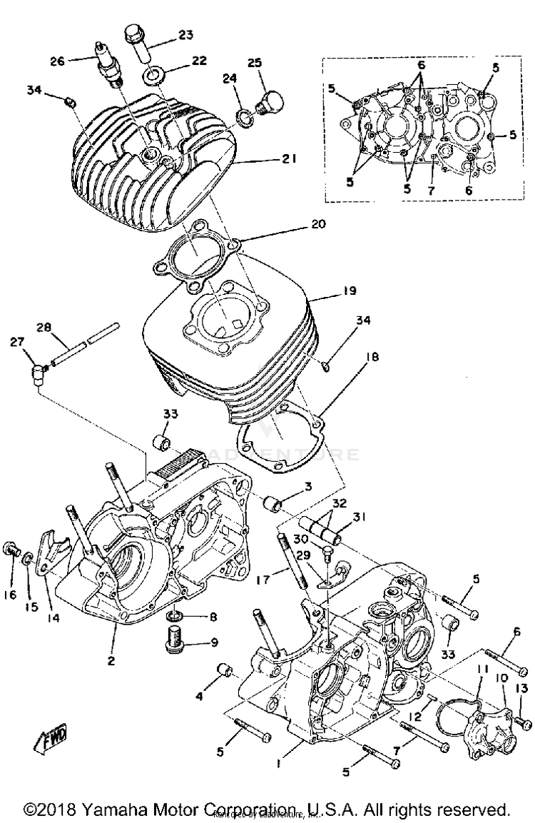 Crankcase - Cylinder Schematic