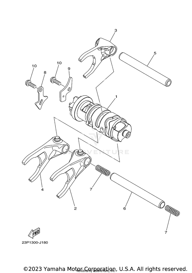 Shift Cam Fork Schematic