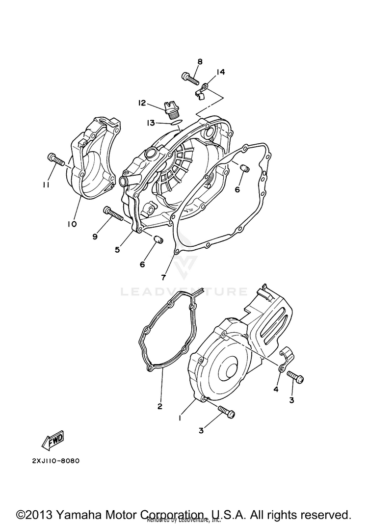 Crankcase Cover 1 Schematic