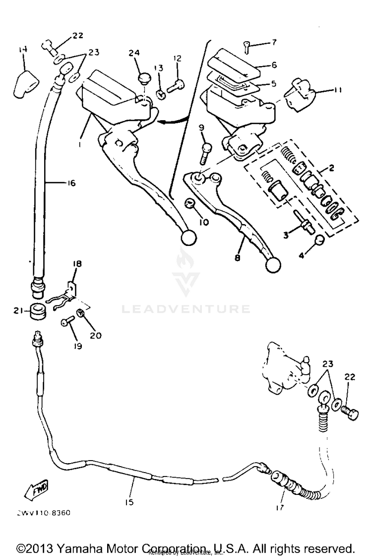 Front Master Cylinder 2 Schematic