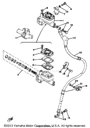 Front Master Cylinder Schematic