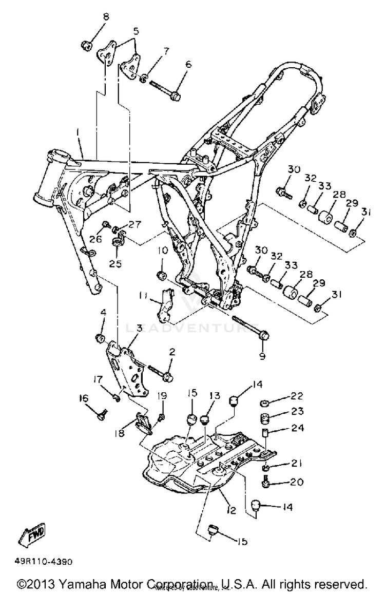 Frame (California Model Only) Schematic
