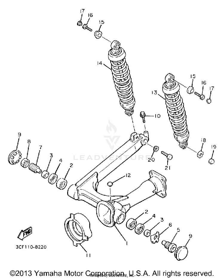 Swing Arm Rear Shocks Schematic