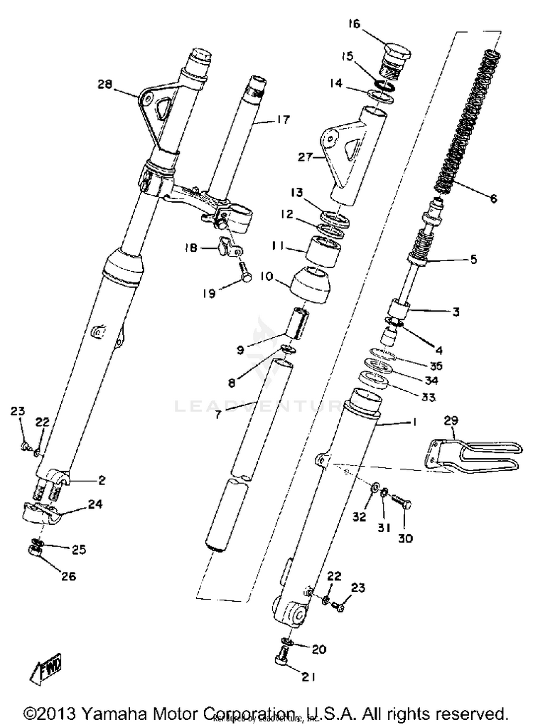 Front Fork Schematic