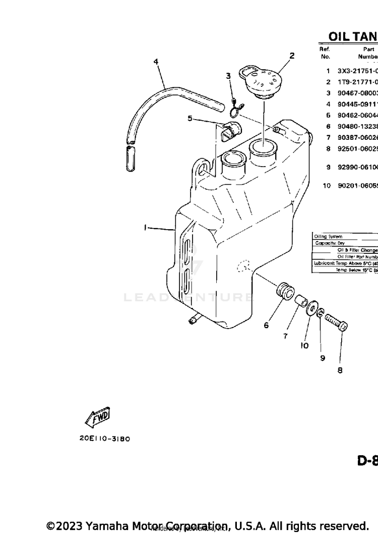 Oil Tank Schematic