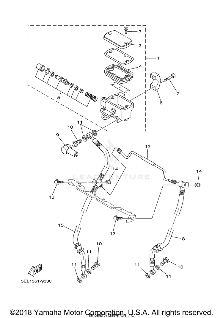 Front Master Cylinder Schematic