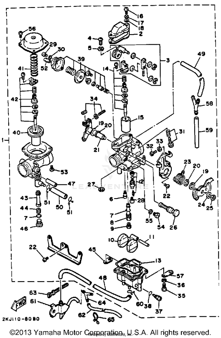 Carburetor (California Model Only) Schematic