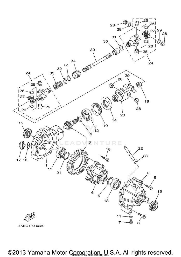 Front Differential Schematic