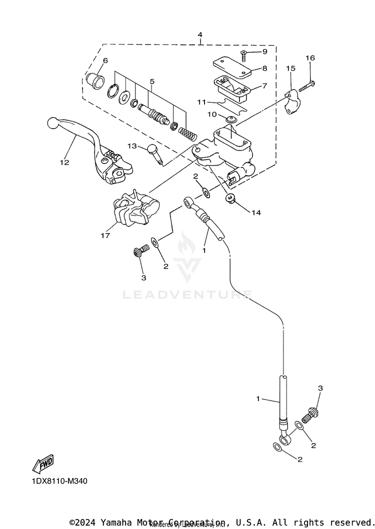 Front Master Cylinder Schematic