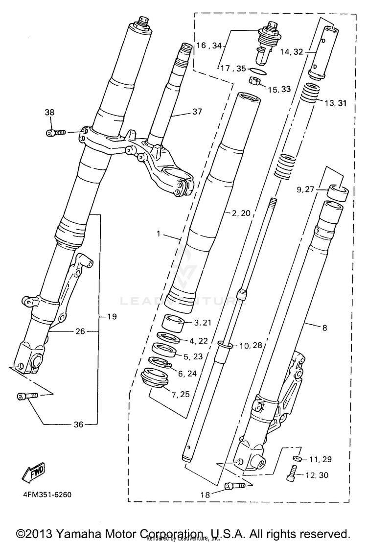 Front Fork Schematic