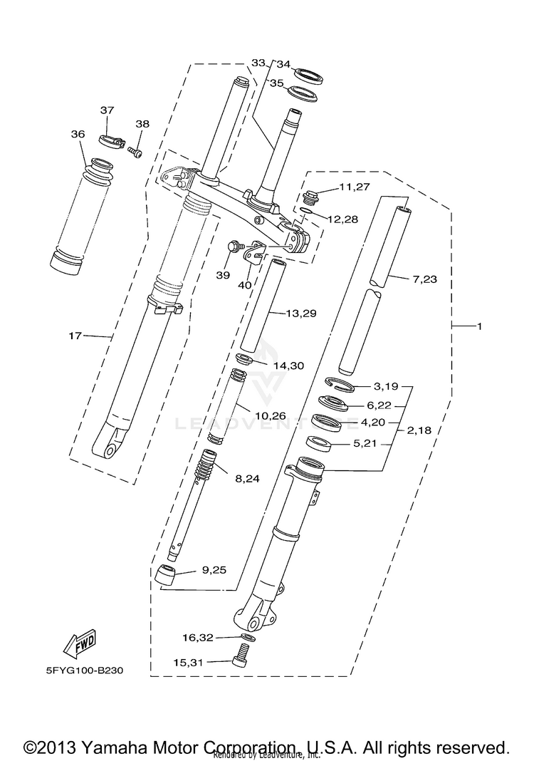 Front Fork Schematic
