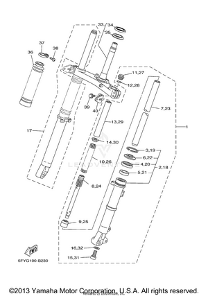 Front Fork Schematic