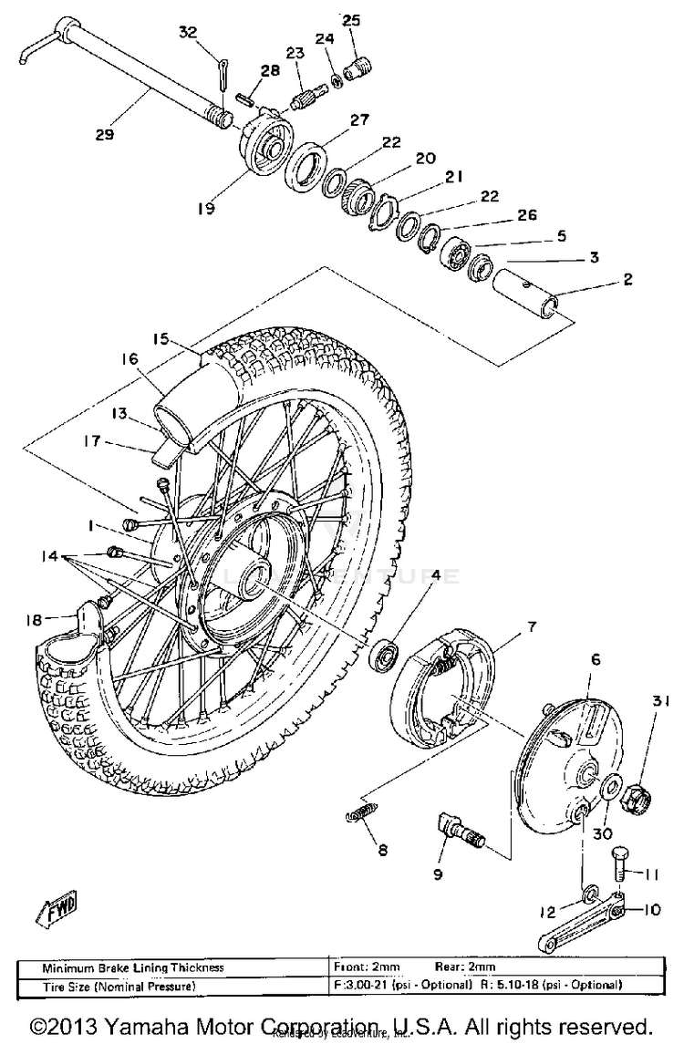 Front Wheel Schematic