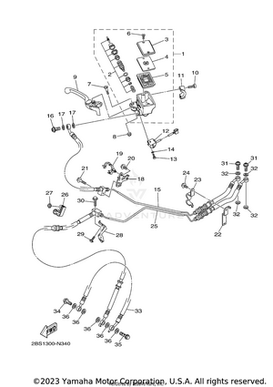 Front Master Cylinder Schematic