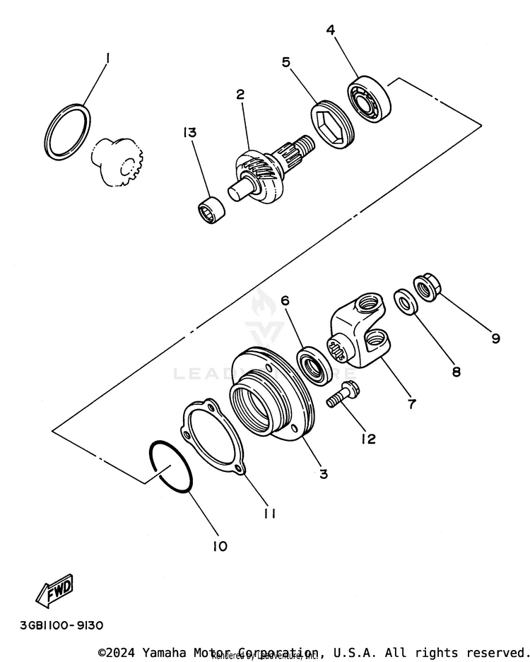 Middle Drive Gear Schematic