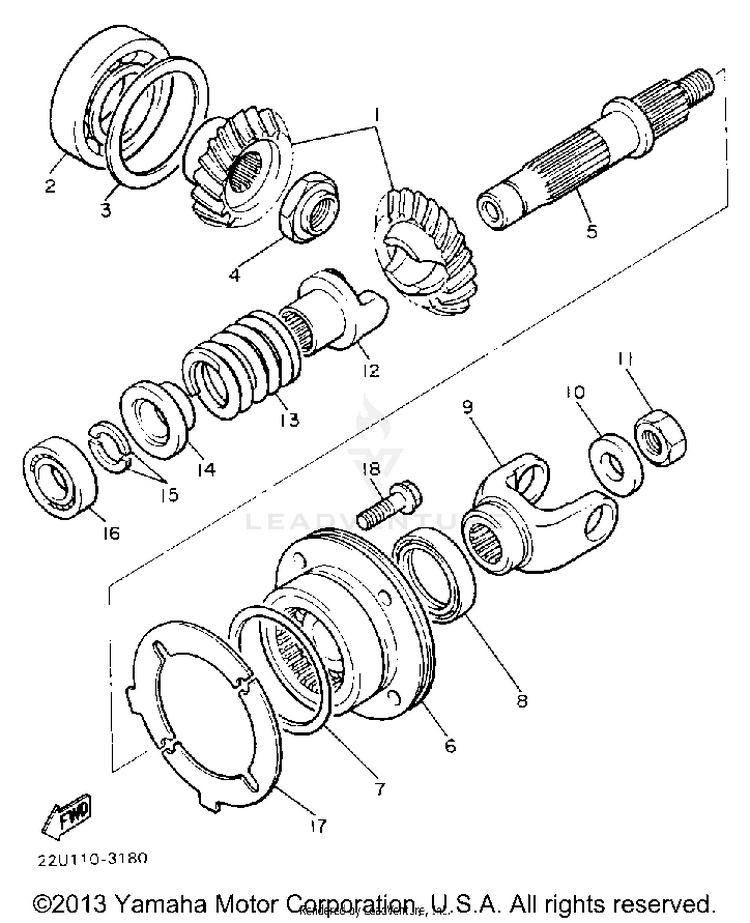 Middle Drive Gear Schematic