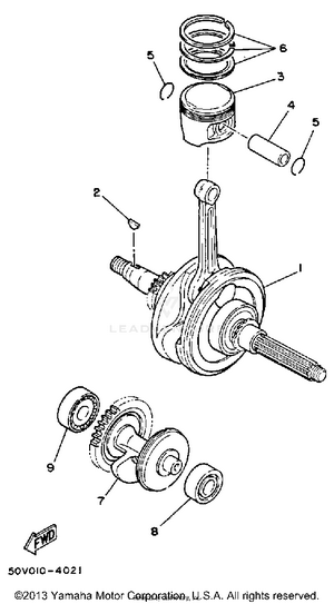 Crankshaft Piston Schematic