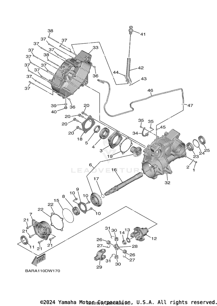 Middle Drive Gear Schematic