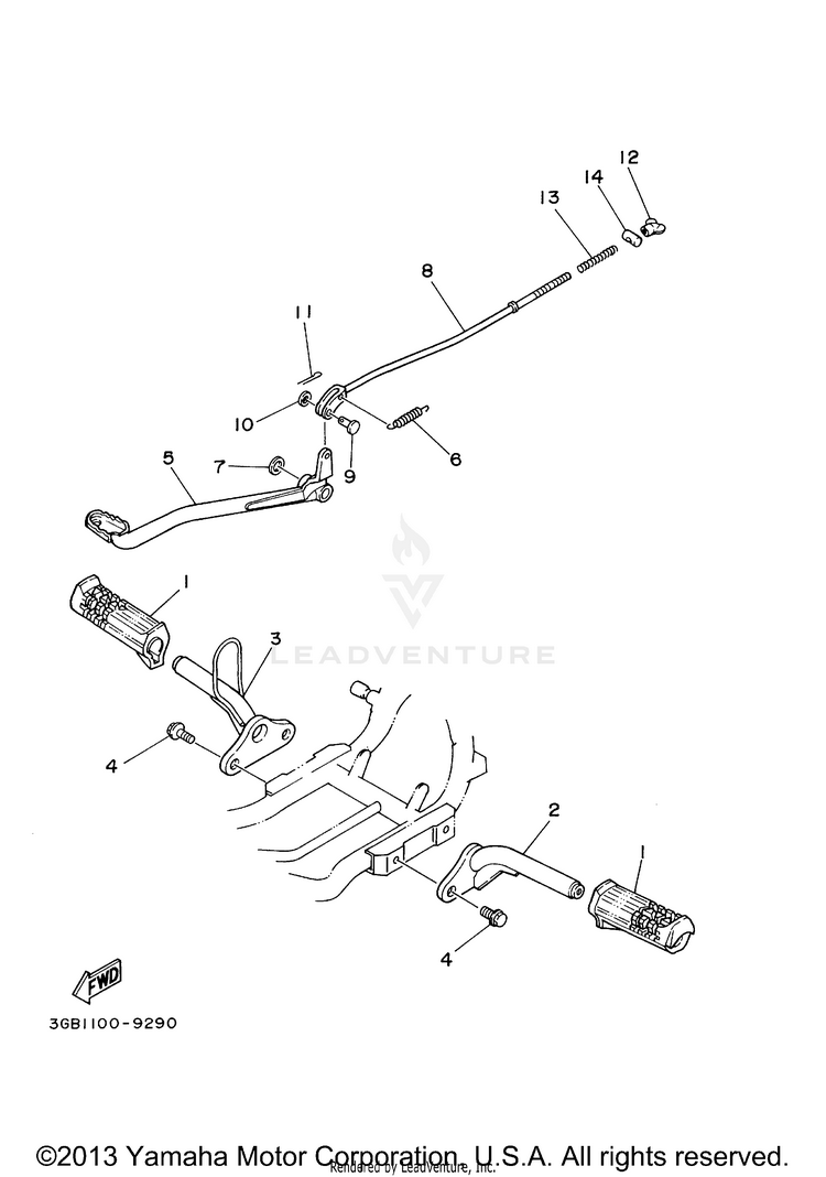 Stand Footrest Schematic
