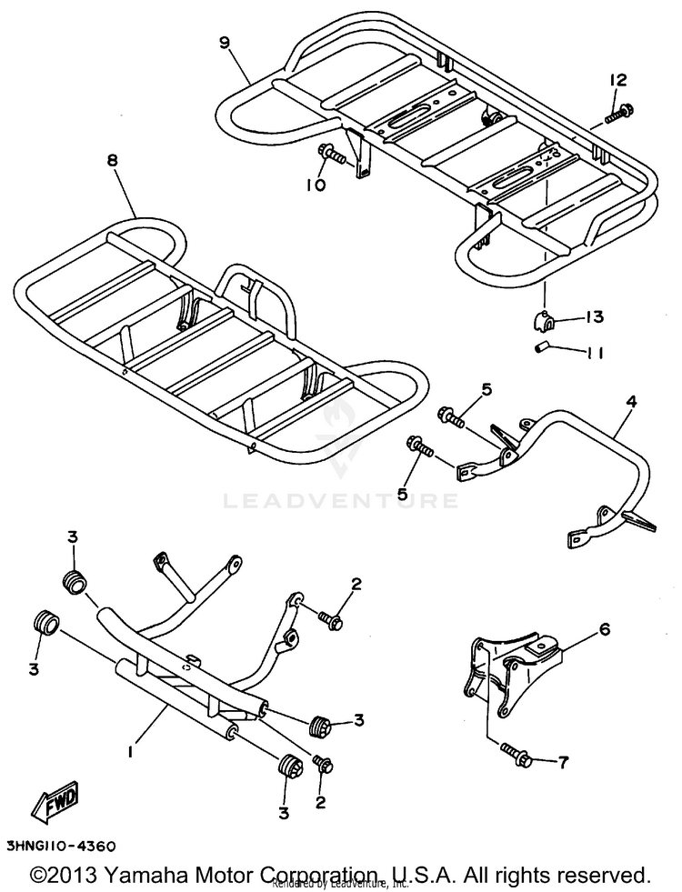 Guard BIG BEAR 4WD - YFM350FWG_ - 1995 Schematic